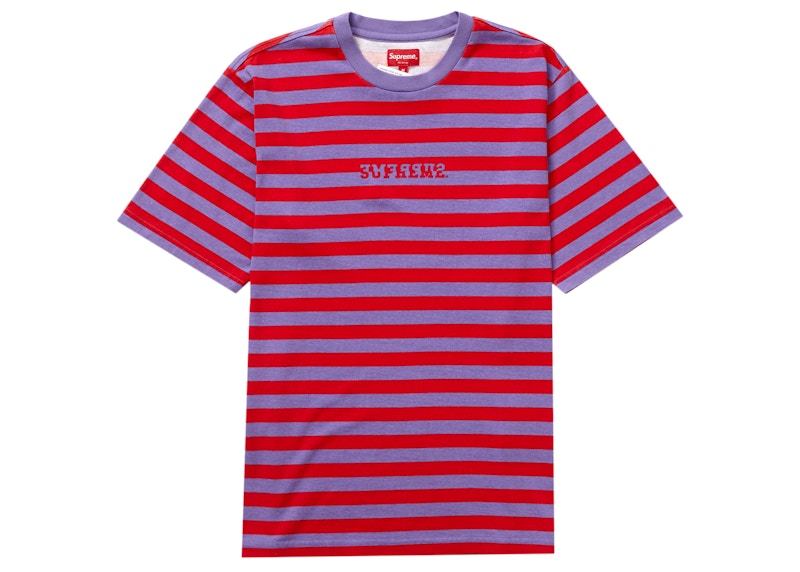 Supreme Reverse Stripe S/S Top Rood