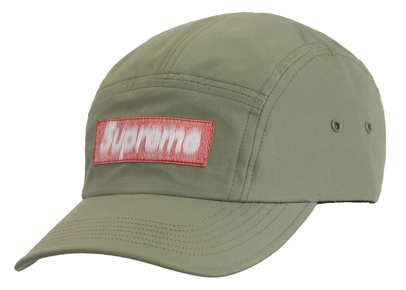 Supreme Reversed Label Camp Cap Olijf