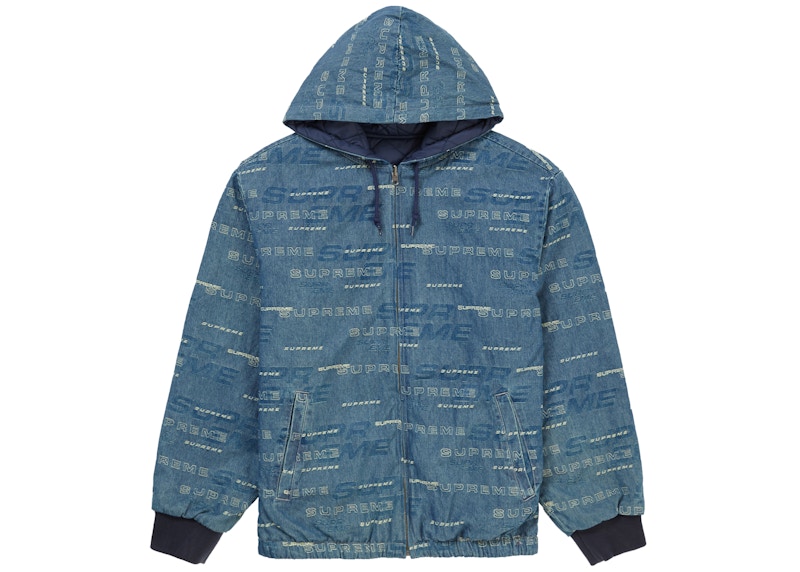 Supreme Reversible Dimensions Logo Work Jacket Blauw