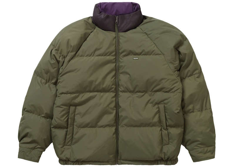 Supreme Reversible Down Puffer Jacket Paars