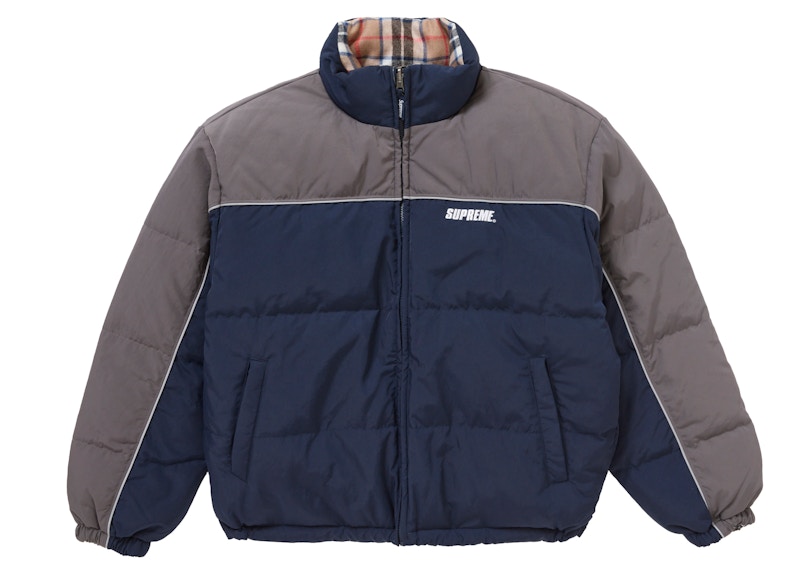 Supreme Reversible Puffer Jacket Blauw