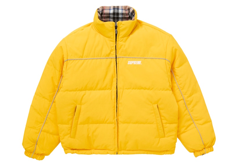 Supreme Reversible Puffer Jacket Geel