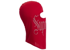 Supreme Rhinestone Balaclava Rood