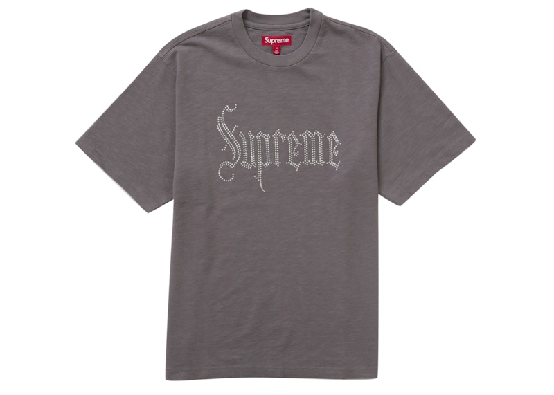 Supreme Rhinestone S/S Top Grijs