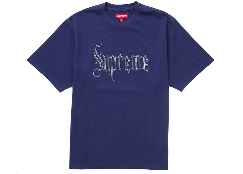 Supreme Rhinestone S/S Top Blauw