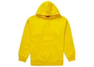Supreme Rhinestone Script Hooded Sweatshirt Geel