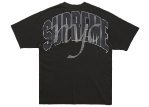 Supreme Rhinestone Script S/S Top Zwart