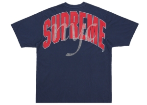 Supreme Rhinestone Script Top Blauw