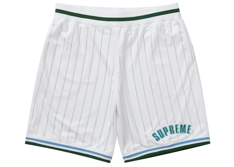 Supreme Rhinestone Stripe Basketball Short Wit