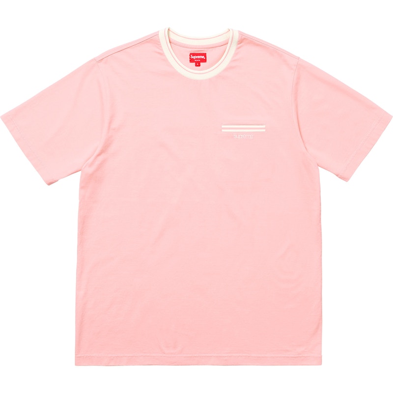 Supreme Ribbed Pocket Tee Roze