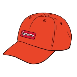 Supreme Ripple Corduroy Small Box 6-Panel Oranje