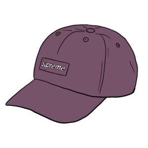 Supreme Ripple Corduroy Small Box 6-Panel Paars