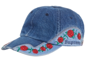 Supreme Roses 6-Panel Washed Blauw