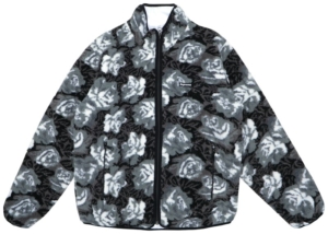Supreme Roses Sherpa Fleece Reversible Jacket Zwart