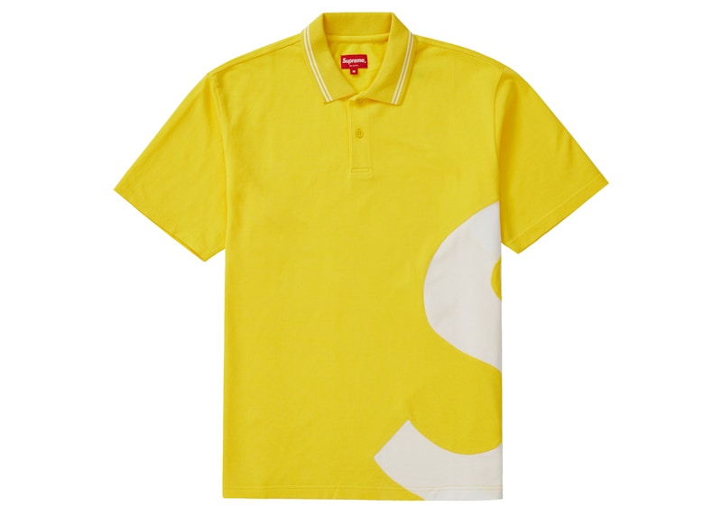 Supreme Logo Polo Geel