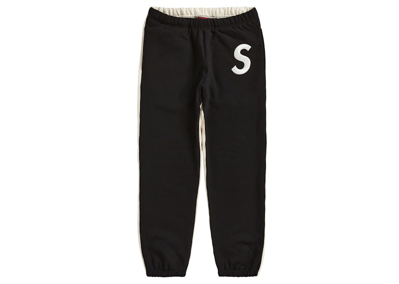 Supreme S Logo Split Sweatpant Zwart