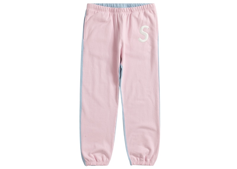 Supreme S Logo Split Sweatpant Light Roze