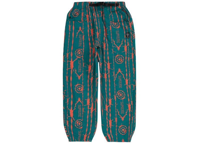 Supreme SOUTH2 WEST8 Belted Pant Pattern Turquoise