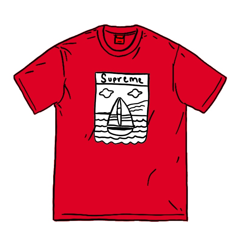 Supreme Sailboat Tee Rood