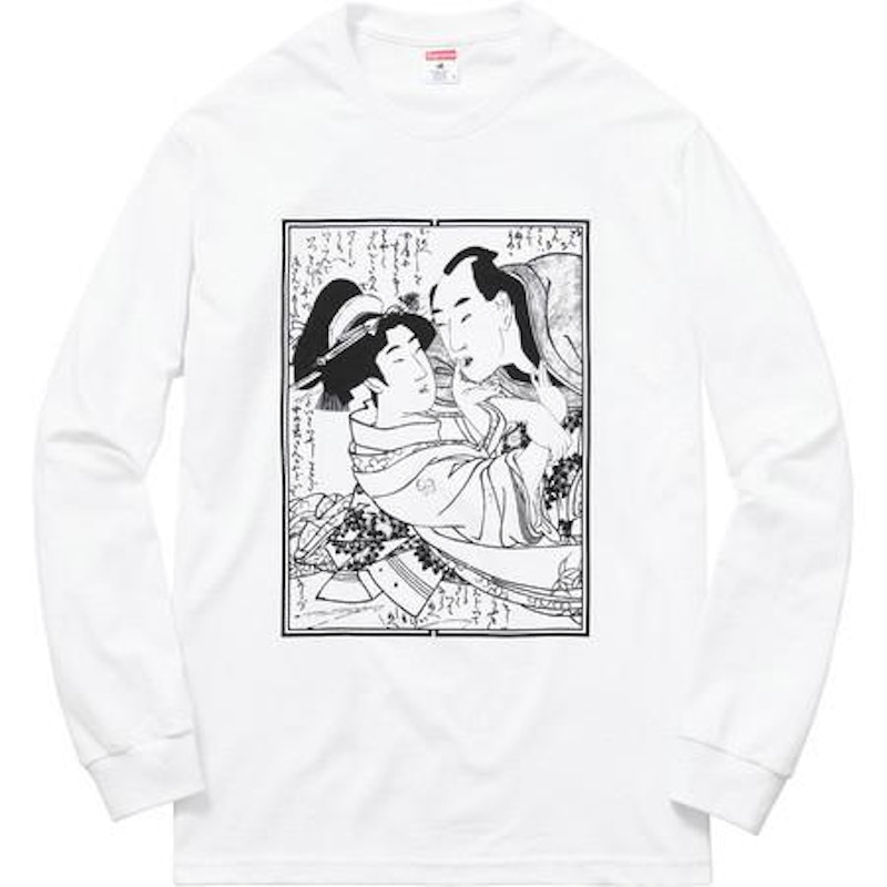 Supreme Sasquatchfabrix Shunga LS Tee Wit