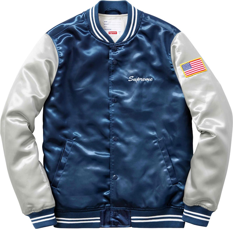 Supreme Satin Club Jacket Blauw