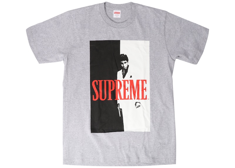 Supreme Scarface Split Tee Heather Grijs