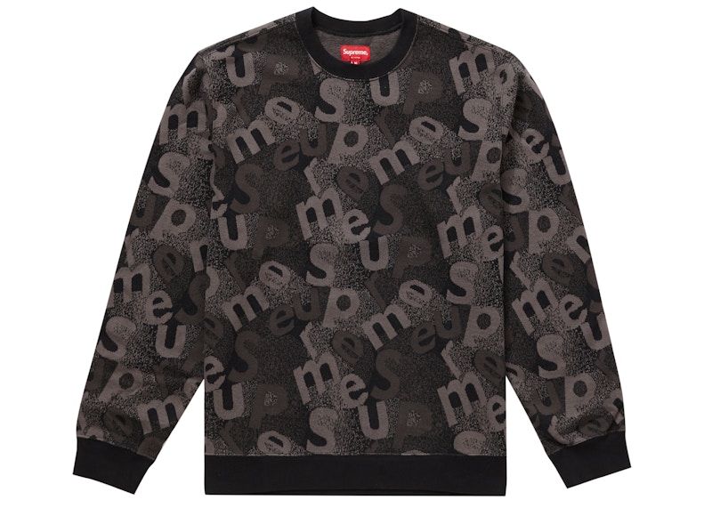 Supreme Scatter Text Crewneck Zwart