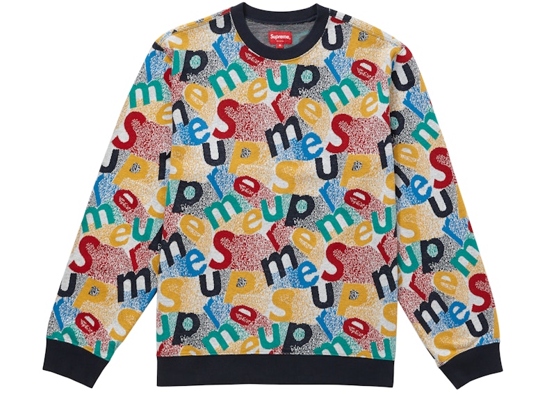 Supreme Scatter Text Crewneck Blauw
