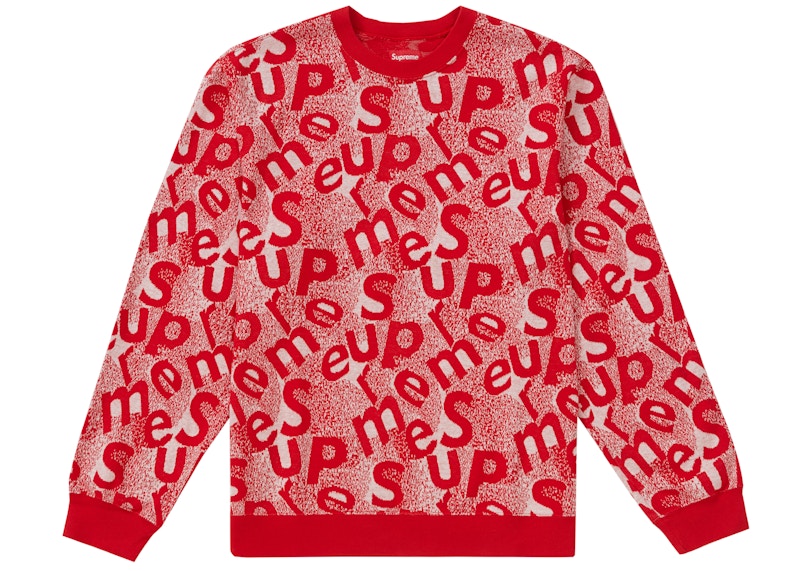 Supreme Scatter Text Crewneck Rood