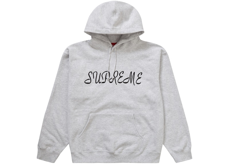 Supreme Script Hooded Sweatshirt Ash Grijs