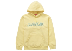 Supreme Script Hooded Sweatshirt Light Geel