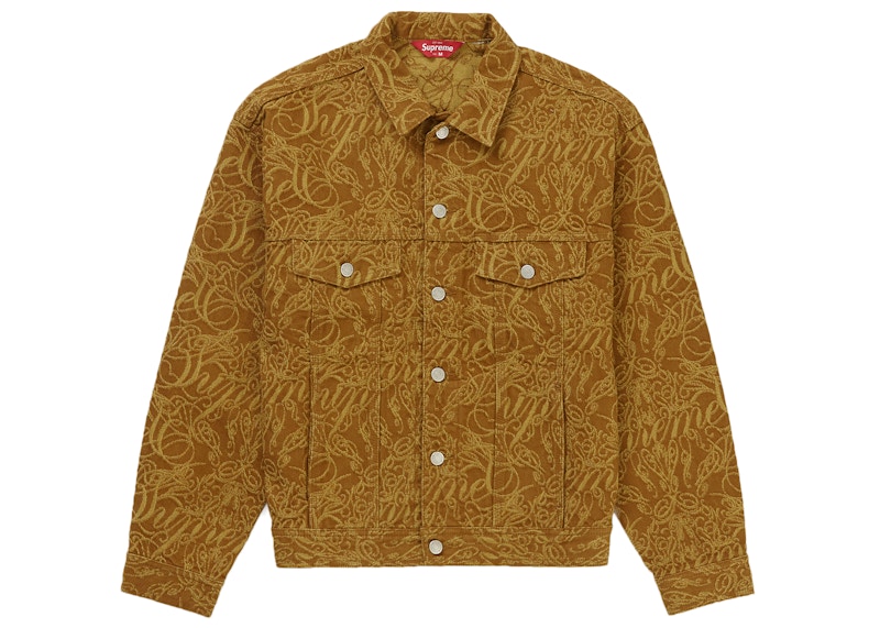 Supreme Script Jacquard Trucker Jacket Bruin