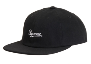 Supreme Script Logo 6 Panel SS24 Zwart