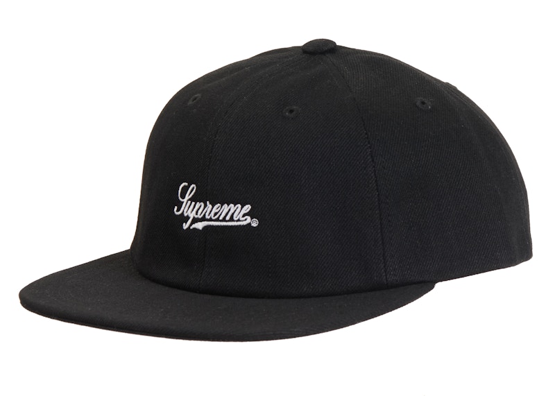 Supreme Script Logo 6 Panel SS24 Zwart