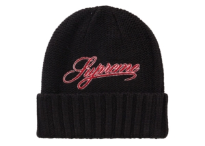 Supreme Script Logo Beanie Zwart