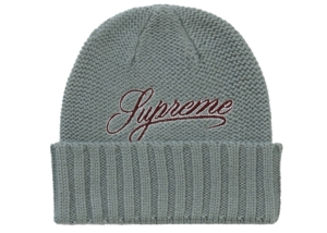 Supreme Script Logo Beanie Olijf