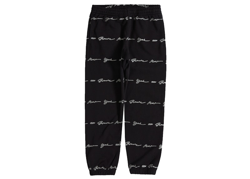 Supreme Script Stripe Sweatpant Zwart