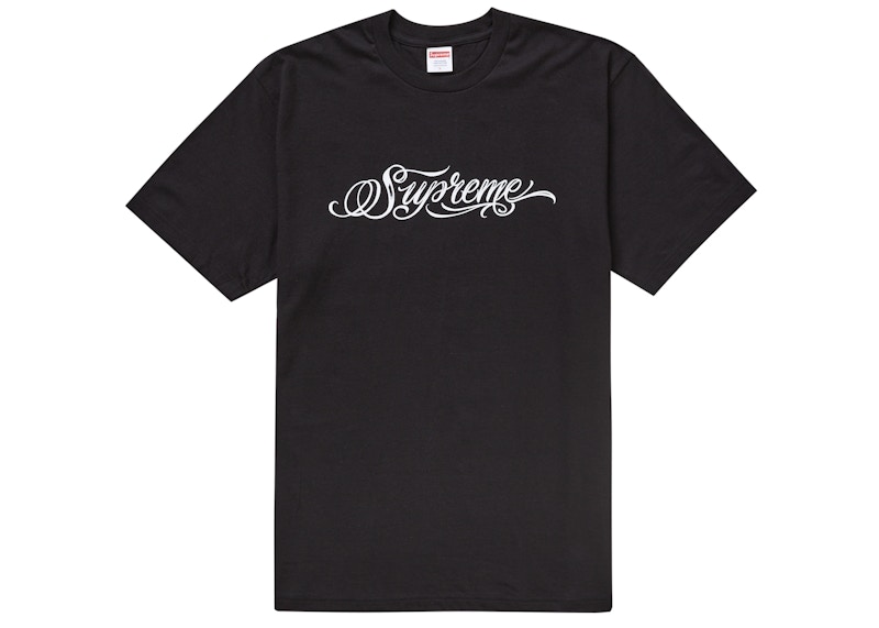 Supreme Script Tee Zwart