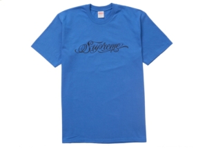 Supreme Script Tee Royal Blauw