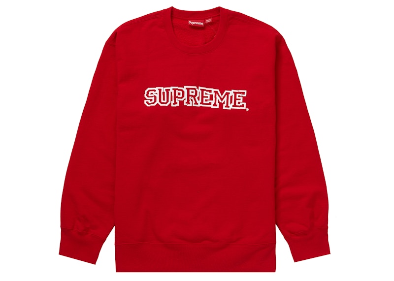 Supreme Shattered Logo Crewneck Rood