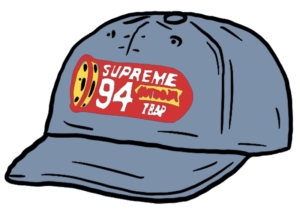 Supreme Shell Patch 6-Panel Blauw