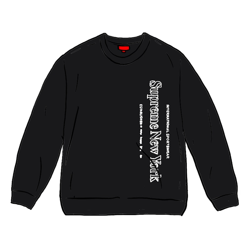 Supreme Side Logo Crewneck Zwart