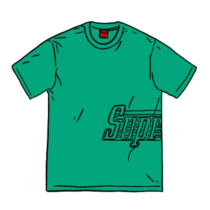 Supreme Side Logo Top Groen