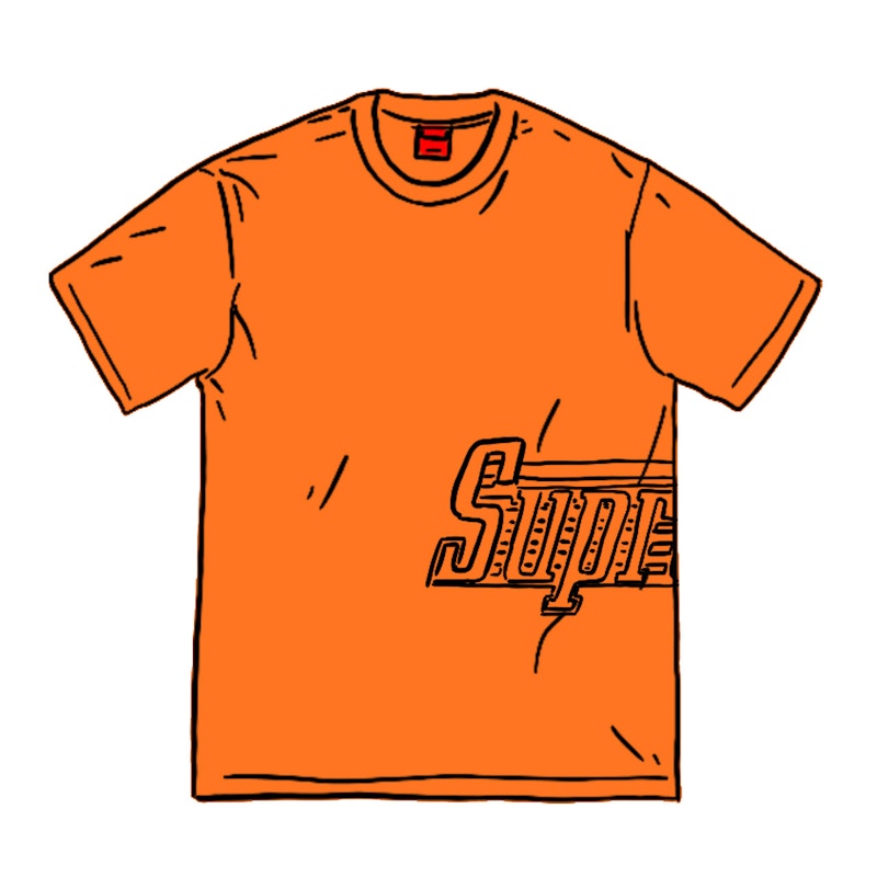Supreme Side Logo S/S Top Oranje
