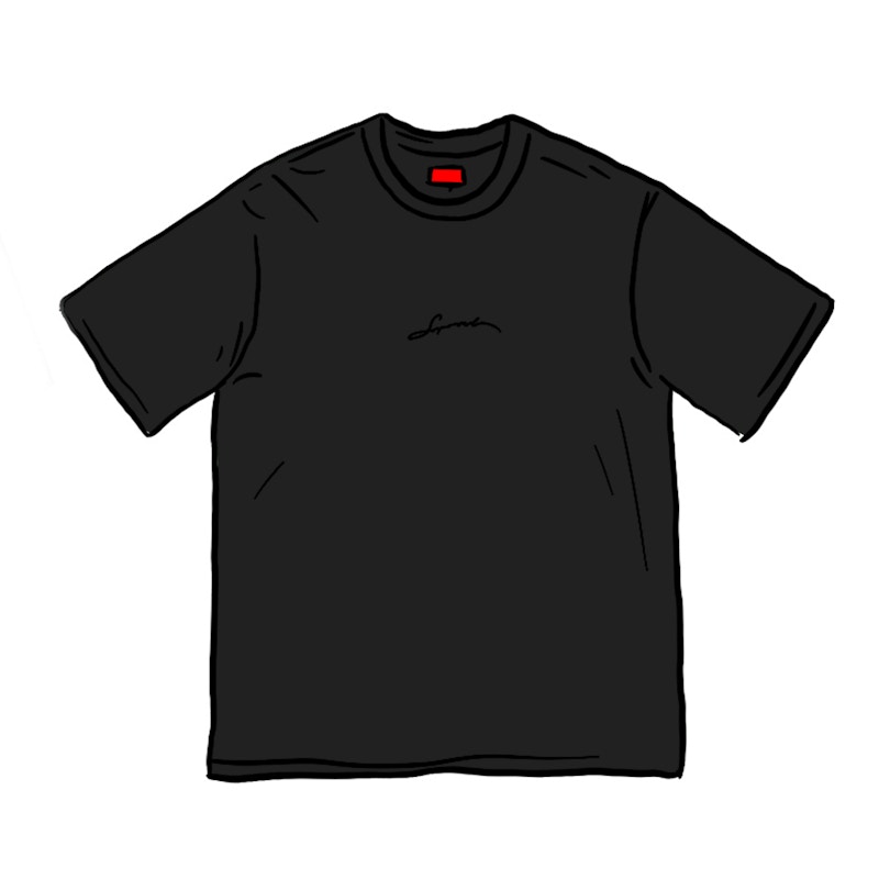 Supreme Signature S/S Top Zwart
