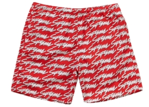 Supreme Signature Script Logo Water Short Rood