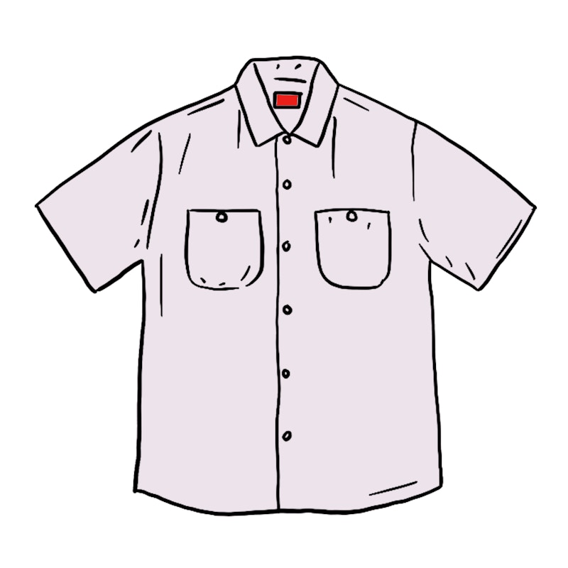 Supreme Silk S/S Work Shirt Light Paars