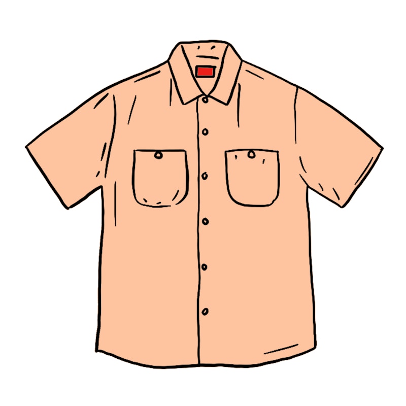 Supreme Silk S/S Work Shirt Peach