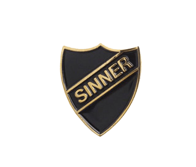 Supreme Sinner Pin Goud