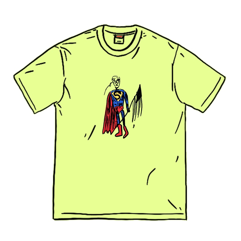 Supreme Skeleton Tee Bright Geel